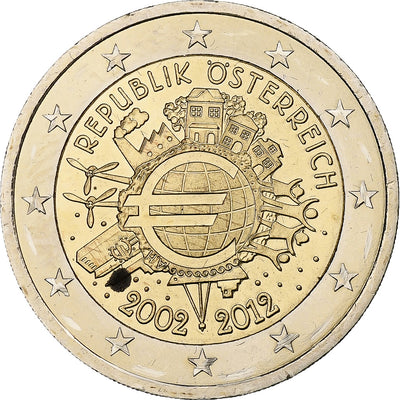 Austria, 
            
               2 Euro, 
            
               Introduction de l'euro