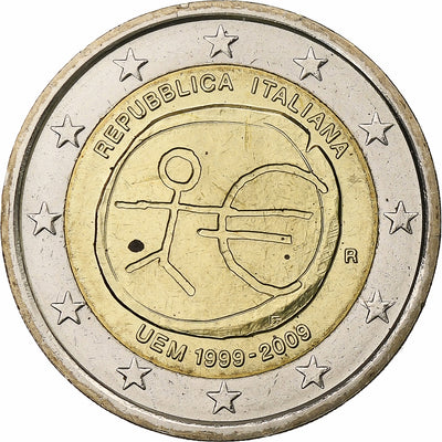 Italia, 
            
               2 Euro, 
            
               Union économique et monétaire