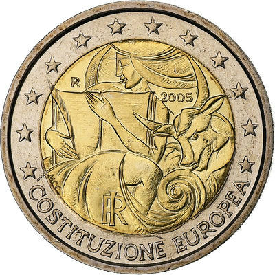 Italia, 
            
               2 Euro, 
            
               European Constitution