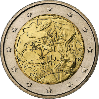 Italia, 
            
               2 Euro, 
            
               Human Rights