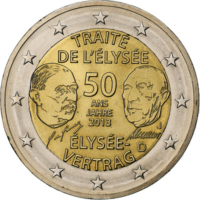 Germania, 
            
               2 Euro, 
            
               50 ans du traité de l'Élysée