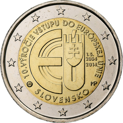 Slovacchia, 
            
               2 Euro, 
            
               10th Anniversary - Accession to the European Union