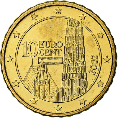 Austria, 
            
               10 Euro Cent, 
            
               Cathedral Saint Stephen