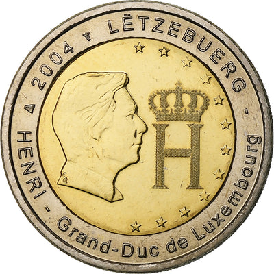 Lussemburgo, 
            
               2 Euro, 
            
               Monogramme of Henri I