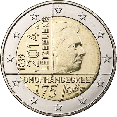 Lussemburgo, 
            
               2 Euro, 
            
               175th Anniversary - Independence of Luxemburg