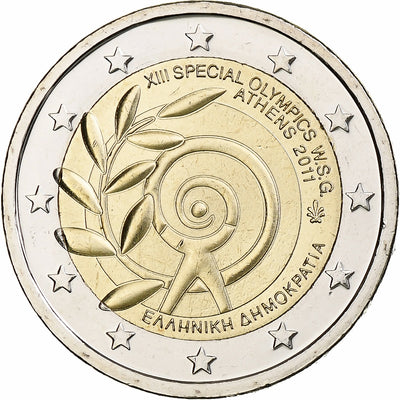 Grecia, 
            
               2 Euro, 
            
               XIIIth Special Olympics