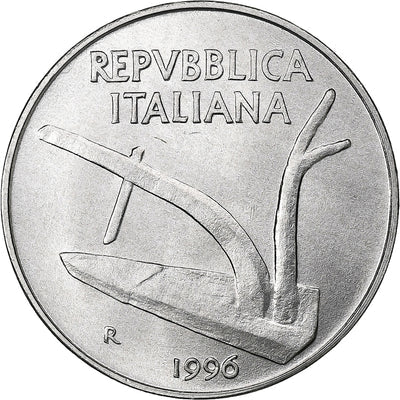 Italia, 
            
               10 Lire, 
            
               1996