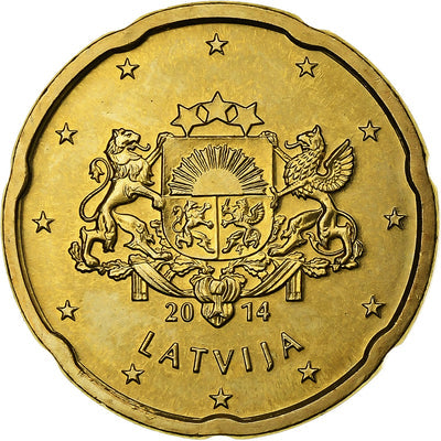 Lettonia, 
            
               20 Centimes, 
            
               2014