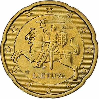 Lituania, 
            
               20 Centimes, 
            
               2015