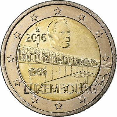 Lussemburgo, 
            
               2 Euro, 
            
               Grand Duchess Charlotte Bridge