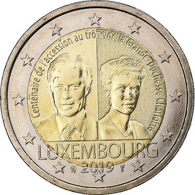 Lussemburgo, 
            
               2 Euro, 
            
               Charlotte Grand Duchess of Luxembourg