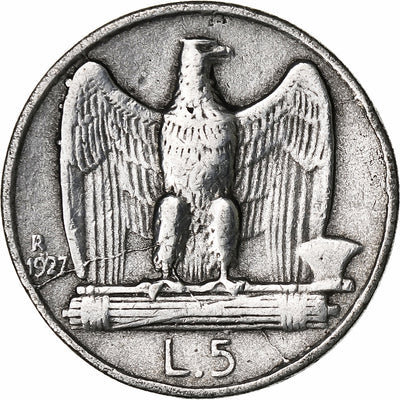 Italia, 
            
               Vittorio Emanuele III, 
            
               5 Lira