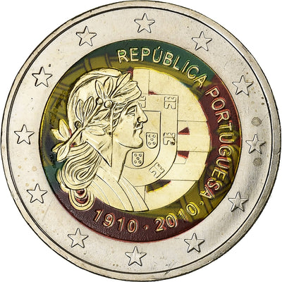 Portogallo, 
            
               2 Euro, 
            
               Portuguese Republic