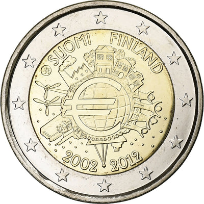 Finlandia, 
            
               2 Euro, 
            
               10 Years of Euros Cash