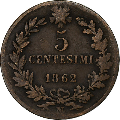 Italia, 
            
               Vittorio Emanuele II, 
            
               5 Centesimi