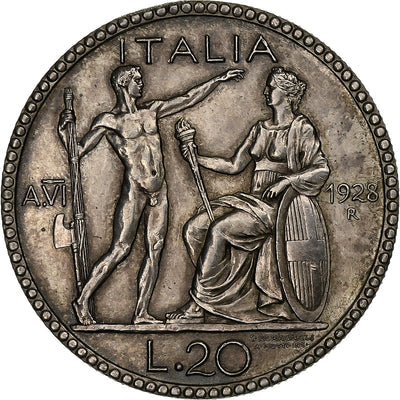 Italia, 
            
               Vittorio Emanuele III, 
            
               20 Lire