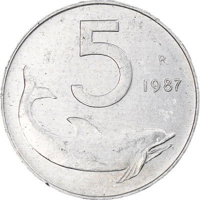 Italia, 
            
               5 Lire, 
            
               1987