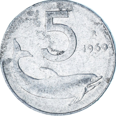 Italia, 
            
               5 Lire, 
            
               1969