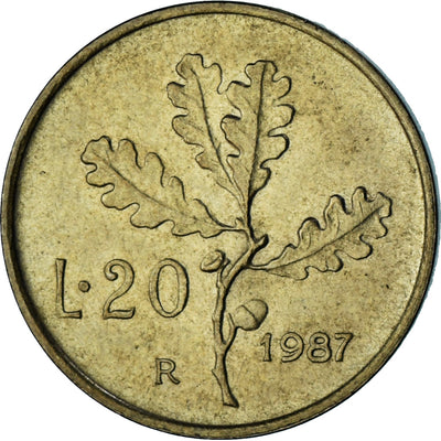 Italia, 
            
               20 Lire, 
            
               1987