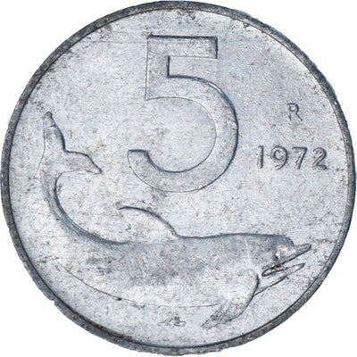 Italia, 
            
               5 Lire, 
            
               1972