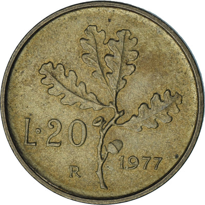 Italia, 
            
               20 Lire, 
            
               1977