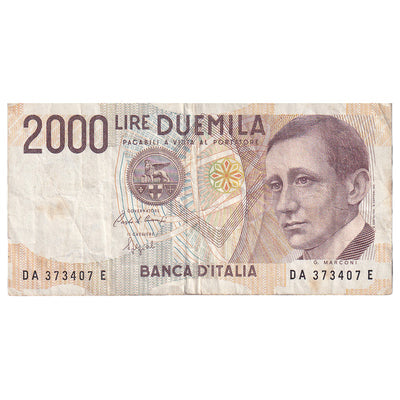 Italia, 
            
               2000 Lire, 
            
               1990