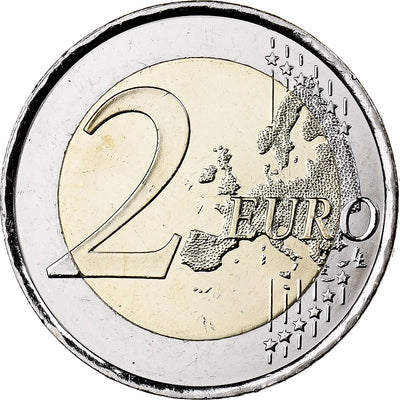 Spagna, 
            
               2 Euro, 
            
               Colourized