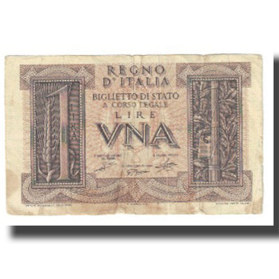 Banconote, 
            
               Italia, 
            
               1 Lira