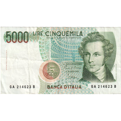 Italia, 
            
               5000 Lire, 
            
               Undated (1985)