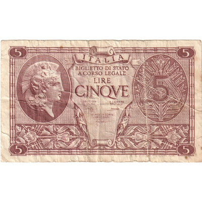 Italia, 
            
               5 Lire, 
            
               KM:31b