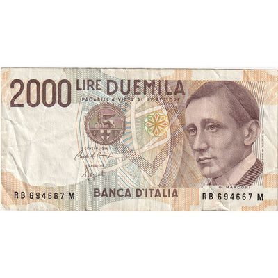 Italia, 
            
               2000 Lire, 
            
               Undated (1990-92)