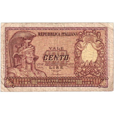 Italia, 
            
               100 Lire, 
            
               1951-12-31