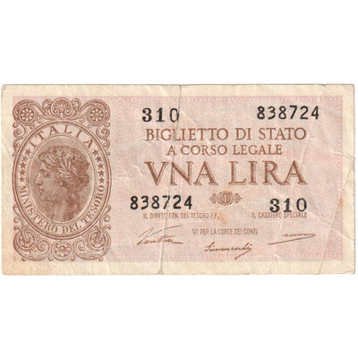 Italia, 
            
               1 Lira, 
            
               1944-11-23