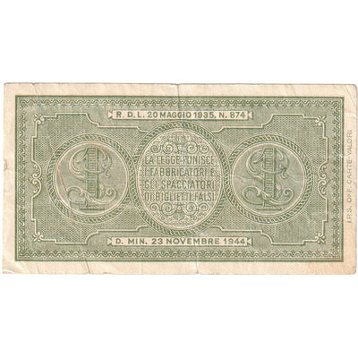 Italia, 
            
               1 Lira, 
            
               1944-11-23