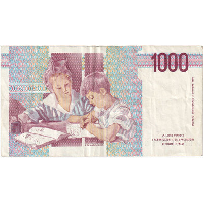 Italia, 
            
               1000 Lire, 
            
               1990-10-03