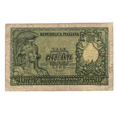 Banconote, 
            
               Italia, 
            
               50 Lire