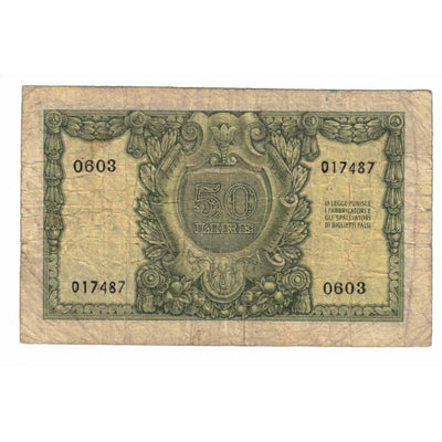 Banconote, 
            
               Italia, 
            
               50 Lire