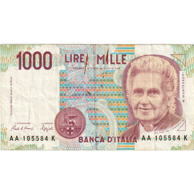 Italia, 
            
               1000 Lire, 
            
               Undated (1990)