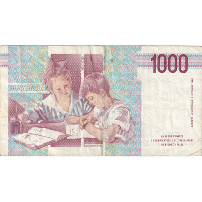 Italia, 
            
               1000 Lire, 
            
               Undated (1990)