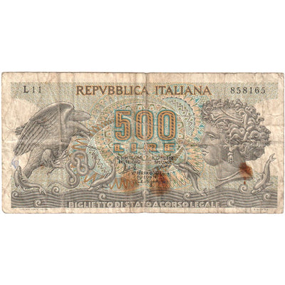 Italia, 
            
               500 Lire, 
            
               1966