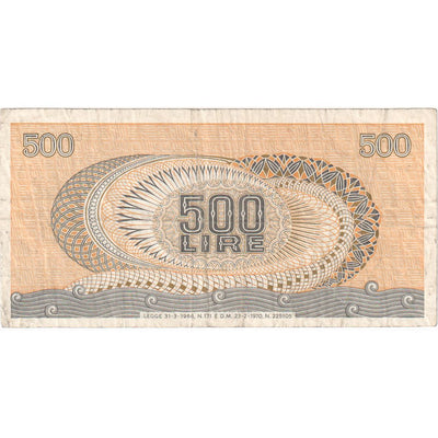 Italia, 
            
               500 Lire, 
            
               1970