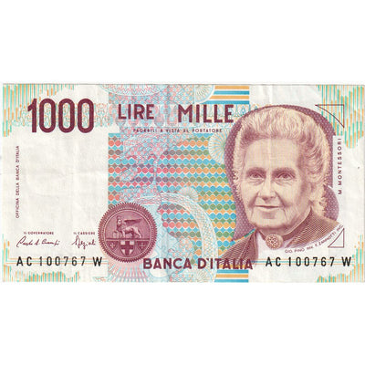 Banconote, 
            
               Italia, 
            
               1000 Lire