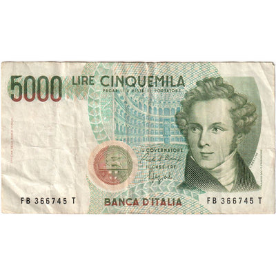 Italia, 
            
               5000 Lire, 
            
               1985-01-04