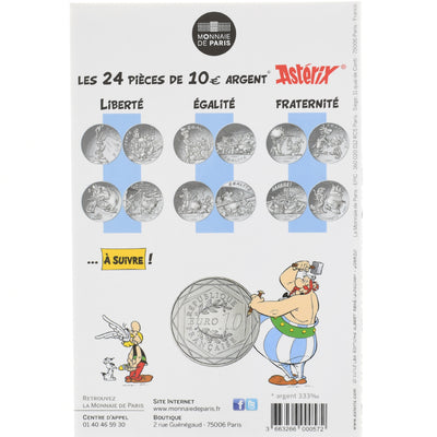 Francia, 
            
               10 Euro, 
            
               Astérix Fraternité (Astérix chez les belges)