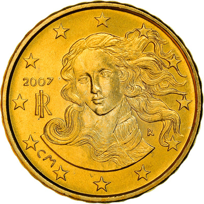 Italia, 
            
               10 Euro Cent, 
            
               Birth of Venus