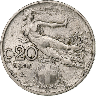 Italia, 
            
               20 Centesimi, 
            
               1913