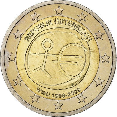 Austria, 
            
               2 Euro, 
            
               European Monetary Union