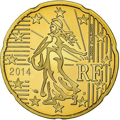 Francia, 
            
               20 Euro Cent, 
            
               2014