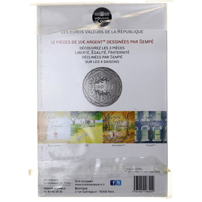 Francia, 
            
               10 Euro, 
            
               Sempé - Automne - Égalité