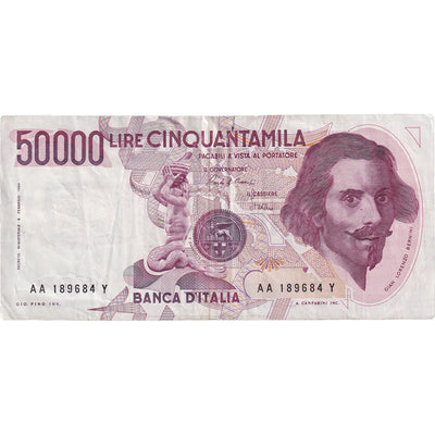 Banconote, 
            
               Italia, 
            
               50